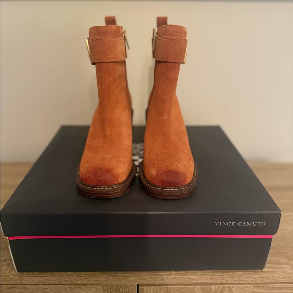 NEW Vince Camuto Bembonie Bootie in Warm Caramel 5.5M